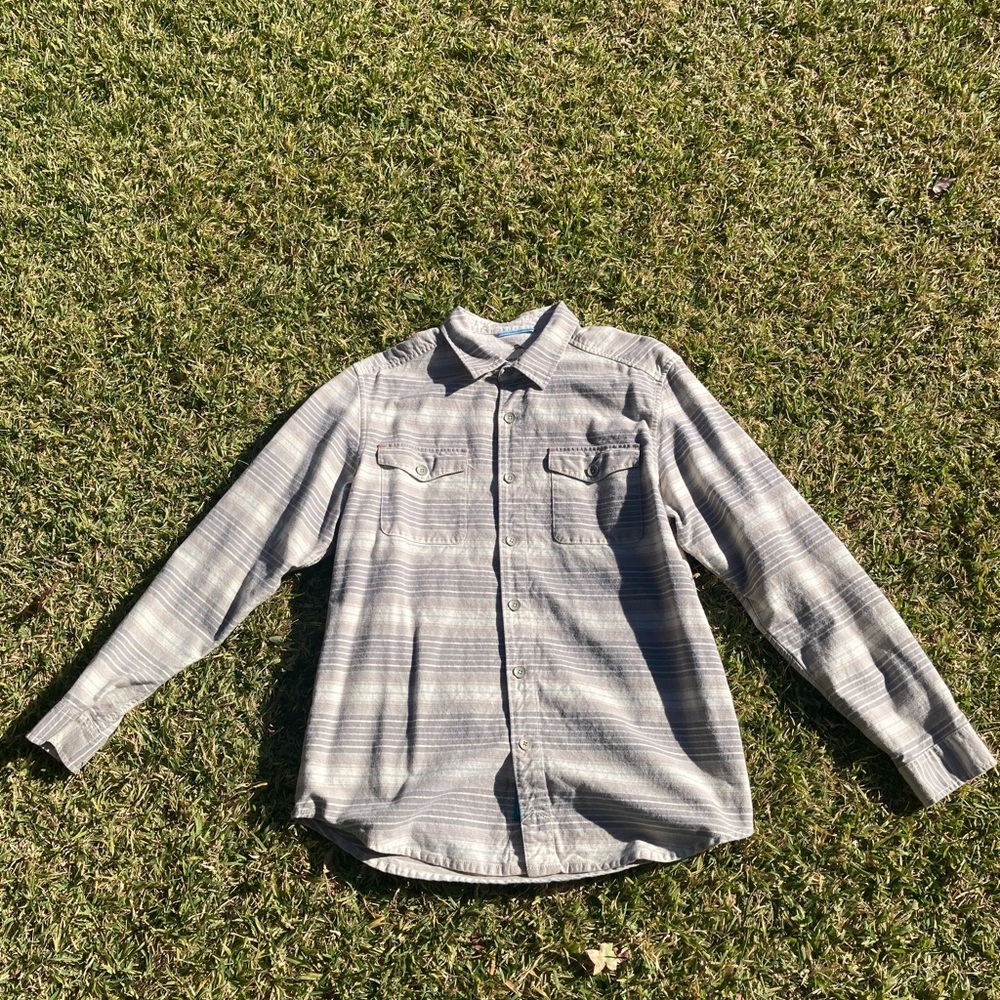 Tommy Bahama Gray Patterned Casual Shirt